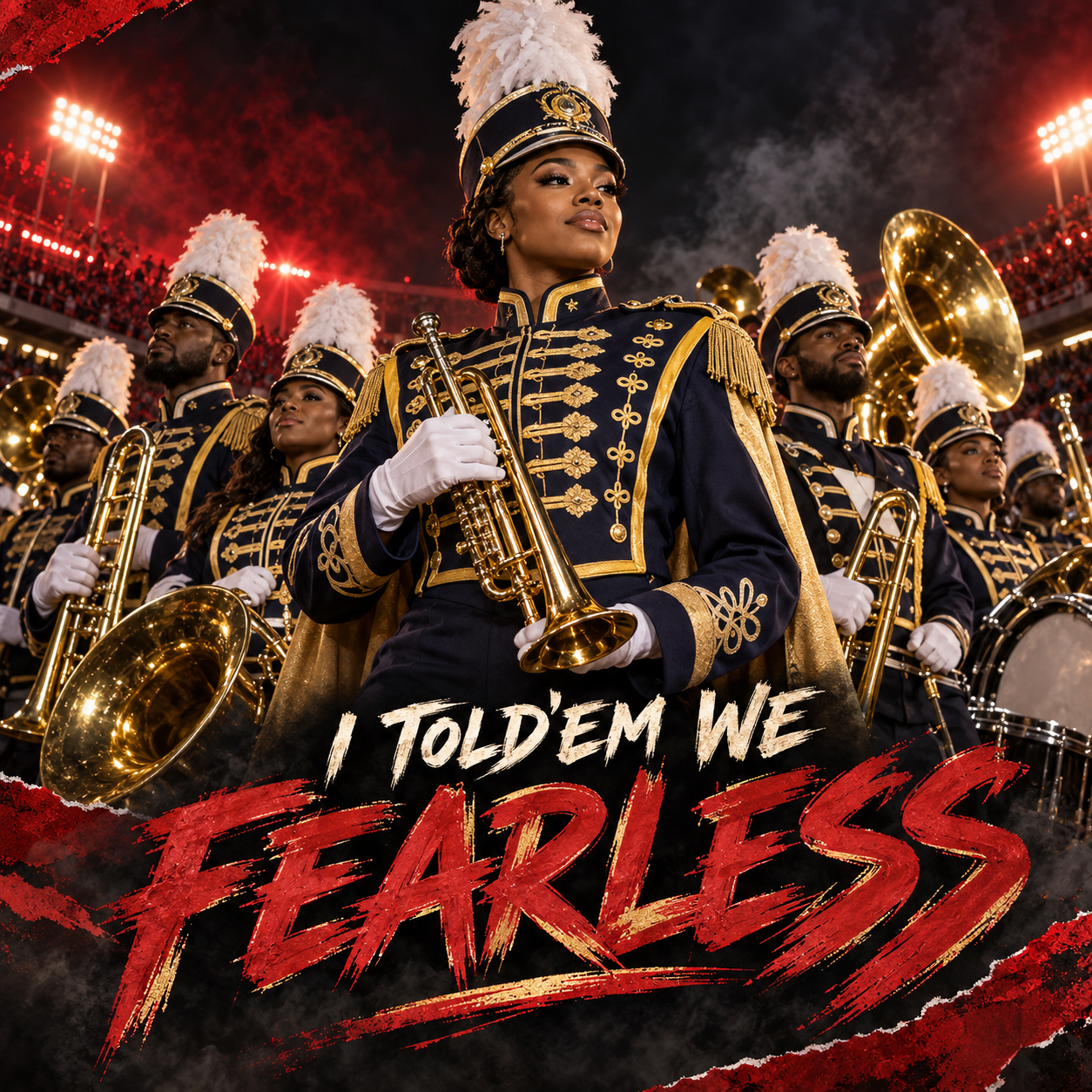 Original 5TH QUARTER song artwork celebrating HBCU band culture